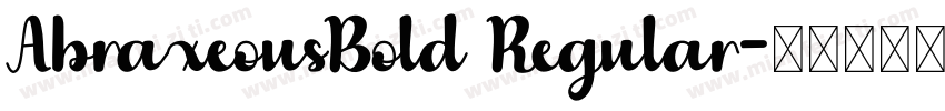 AbraxeousBold Regular字体转换